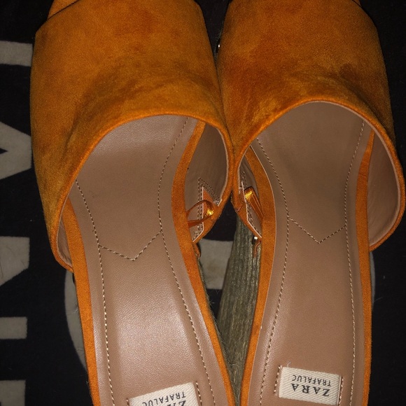 Zara orange espadrille/mule. - Picture 3 of 6